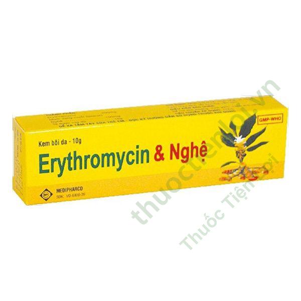 Erythromycin & Nghệ Medipharco (Tuýp/10Gr) 1 Erythromycin & Nghệ Medipharco (Tuýp/10Gr)