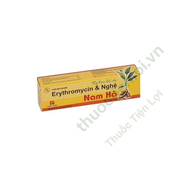 Erythromycin & Nghệ Nam Hà (Tuýp/10G) 1 Erythromycin & Nghệ Nam Hà (Tuýp/10G)