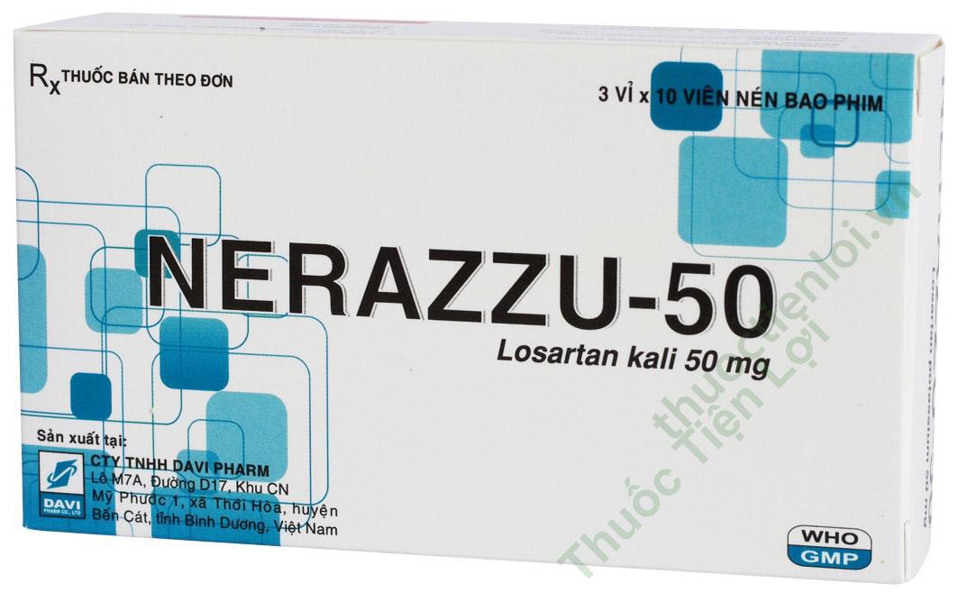 Nerazzu-50 Losartan 50Mg Davipharm (H/30V) 1 Nerazzu-50 Losartan 50Mg Davipharm (H/30V)