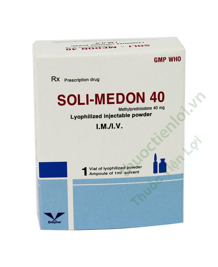 Soli-Medon 40 Inj Bidiphar (H/1O) 1 Soli-Medon 40 Inj Bidiphar (H/1O)