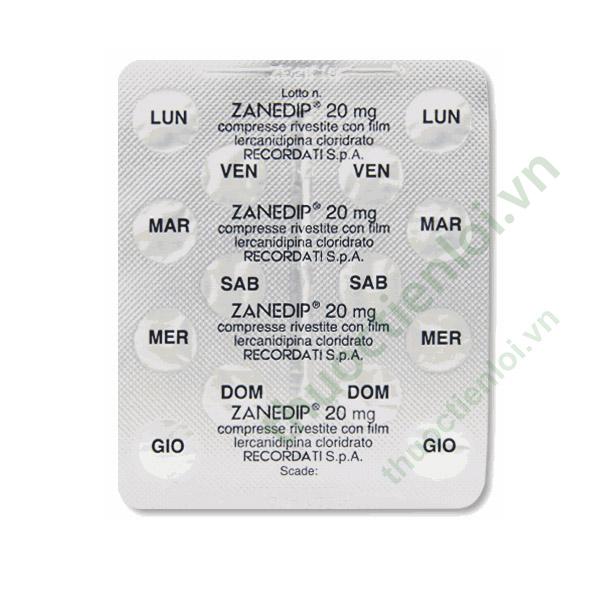 thuoc_zanedip.jpg Zanedip Lercanidipine 10Mg Recordati (h/28v) - Ảnh 1