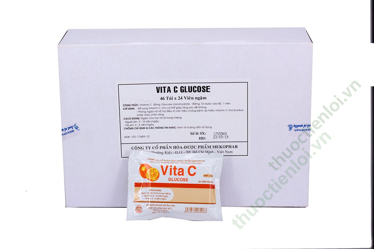 vita_c_glucose_mekophar_loc_46_tui.jpg Vita C Glucose Mekophar (Lốc/46 Túi/24 Viên) - Ảnh 1
