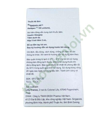 Thuốc điều trị đái tháo đường BASAGLAR KwikPen