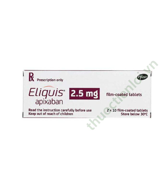 Thuốc Eliquis 2.5mg phòng và trị huyết khối - Pfizer