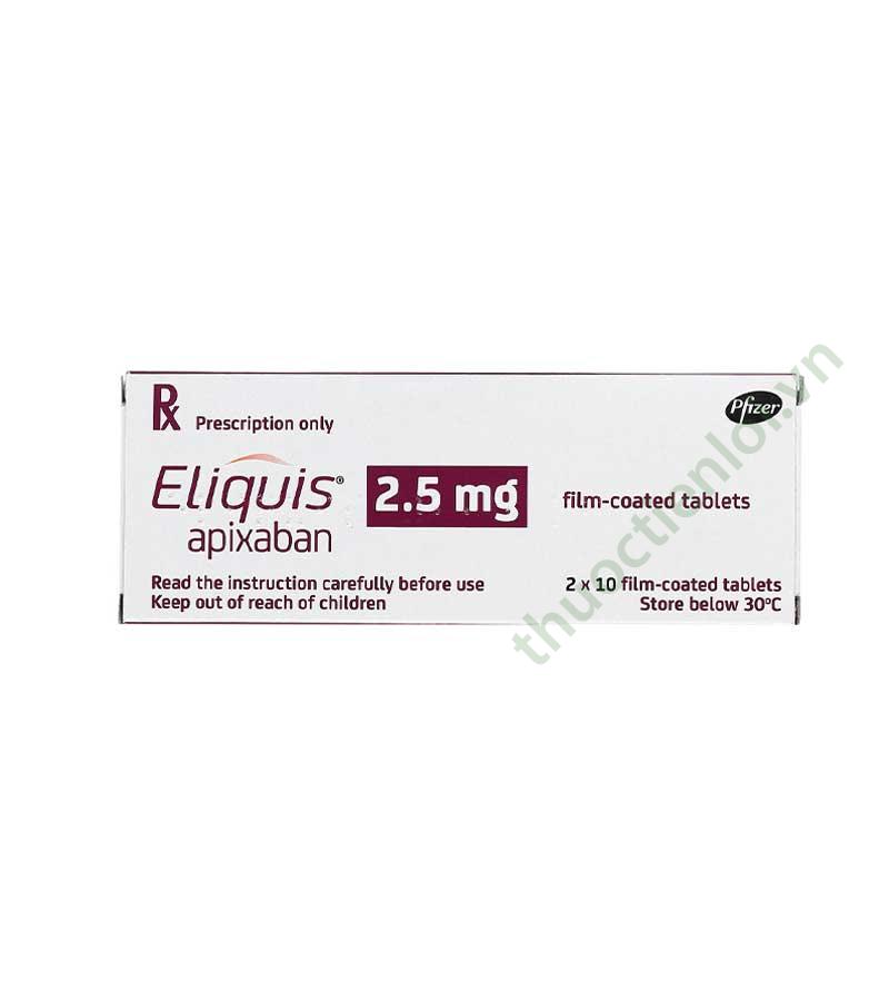 Thuoc-Eliquis-2.5mg-pfizer Thuốc Eliquis 2.5mg phòng và trị huyết khối - Pfizer