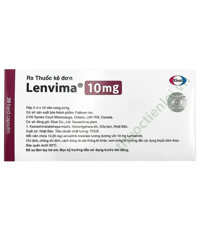 Lenvima 10mg Eisai (H20v) Thuốc Lenvima 10mg H/20v Eisai (Nhật Bản)