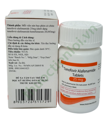 Tenofovir Alafenamide 25mg Hetero (H/30 viên)